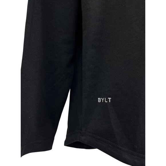 BYLT Premium Mens Active Hoodie Size Medium M Long Sleeve Black Athletic EUC - Picture 3 of 6